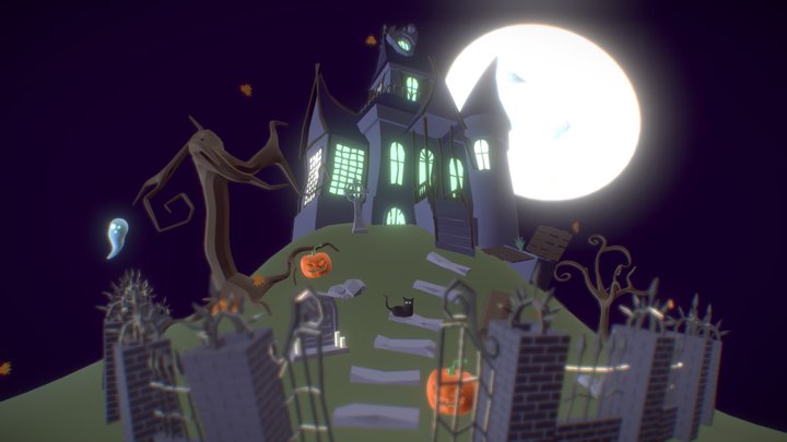 Scene Halloween 3D Model