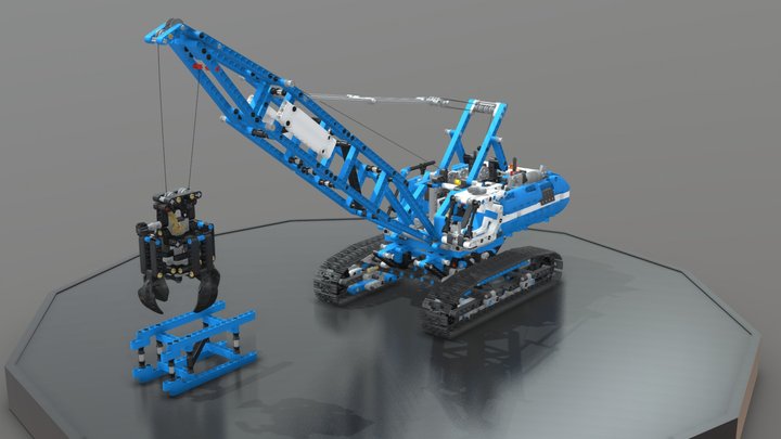 LEGO Technic 42042 Crawler Crane 3D Model