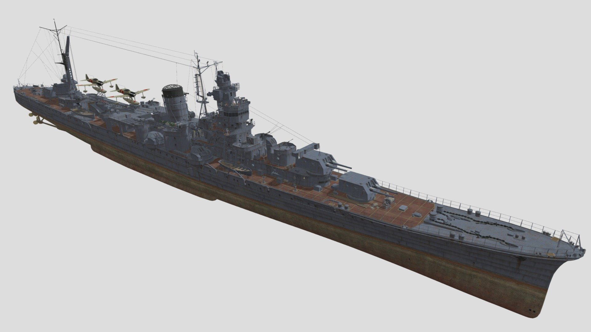 Japanese Light Cruiser 6-石狩（Ashikari） - Download Free 3D model by 全斗焕 ...