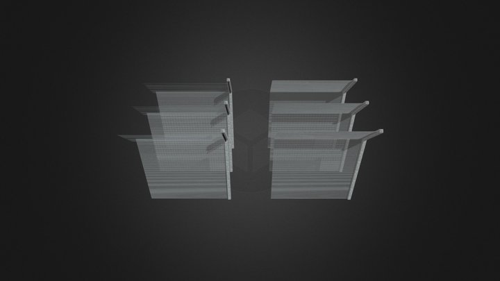 Electric and metal fences for college project 3D Model