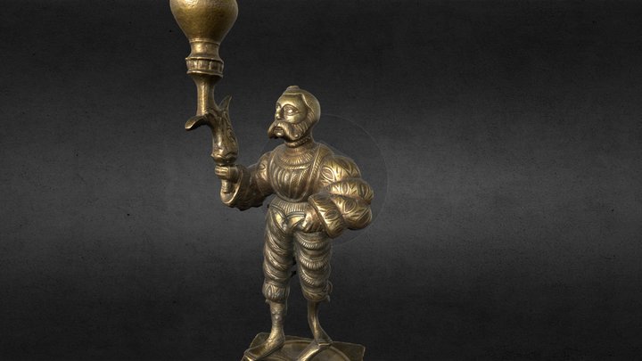 Candlestick Figure of a "Landsknechts" 3D Model