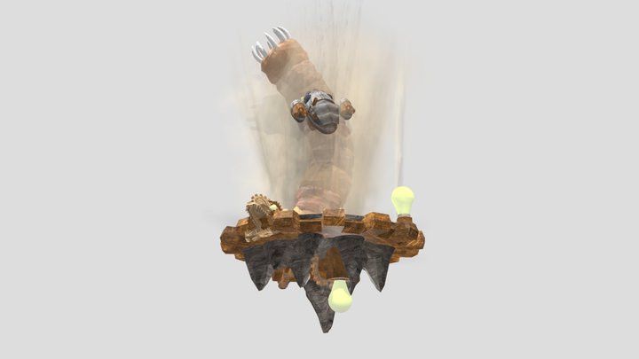 Flying island (Dune) 3D Model