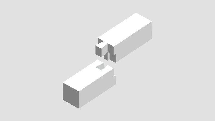 Koshikake-ari-tsugi 3D Model