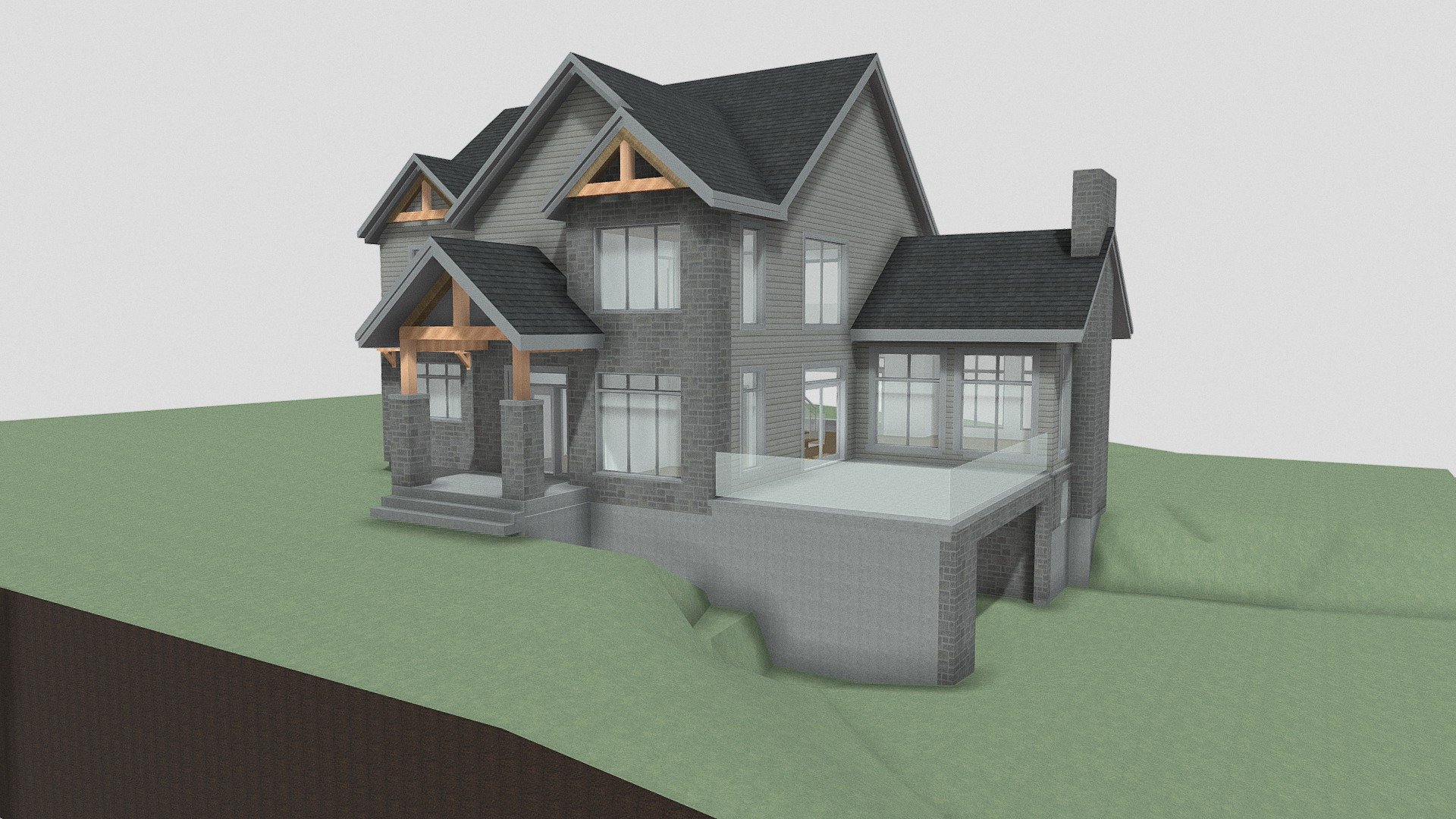 3d house - Download Free 3D model by Creagine (@Creagine) [6a0a6ca