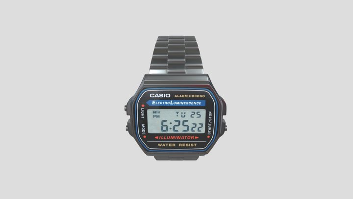 Casio A168wa 3D Model