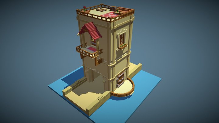 Voxel tower 3D Model