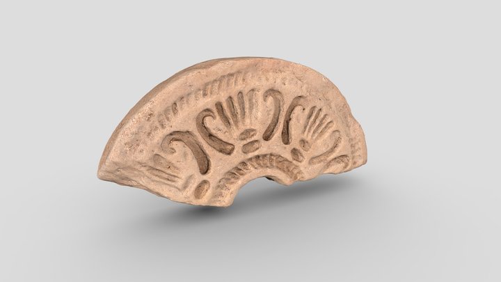 Terracotta bread stamp 14009-1 3D Model