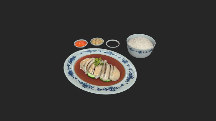 Hainanese Chicken Rice 3D Model