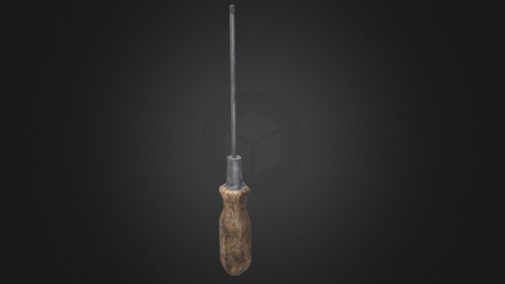 Old Screwdriver 3D Model