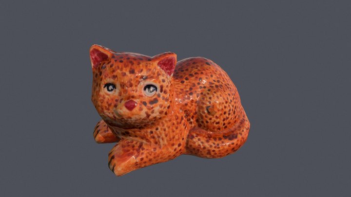Cat Statuette 3D Model