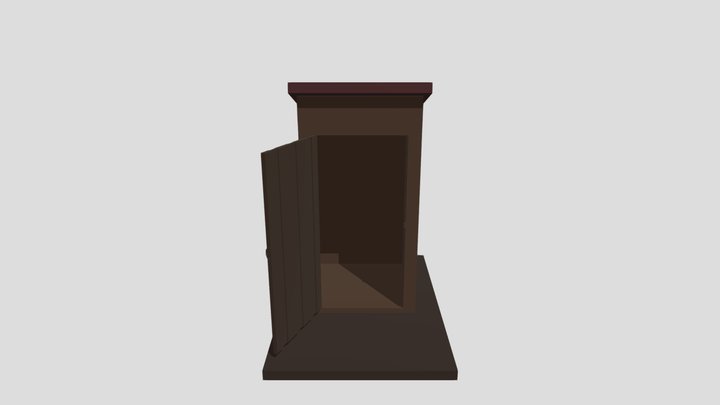Low-Poly Shed 3D Model