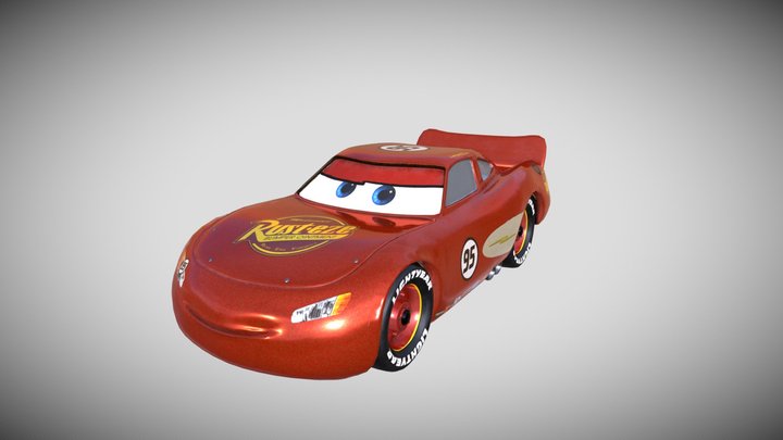 Radiator Springs Lightning Mcqueen 3D Model