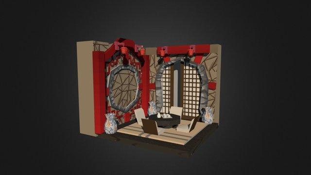 Chinese themed house 3D Model