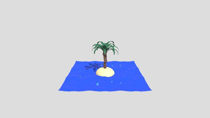 petit Ilot low poly 3D Model