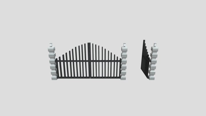 Aluminium Gate 3D Model
