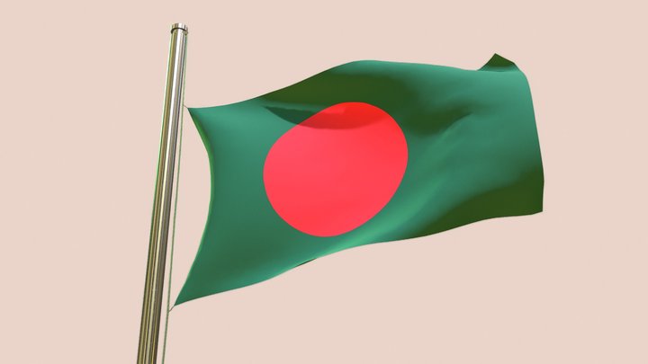 Animated Flag 3D Model