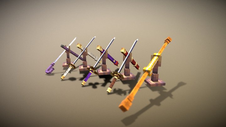 Mugiwara Crew Weapon 3D Model