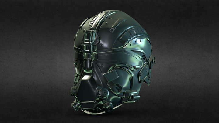 Helmet Spectral Movie Inspired 3D Model