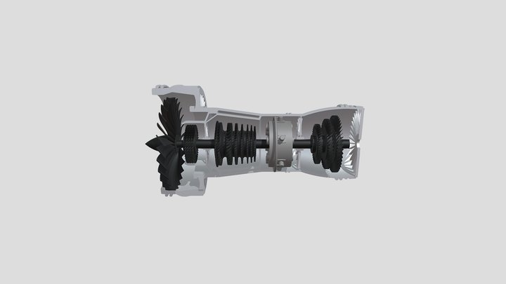 Jet Engine 3D Model