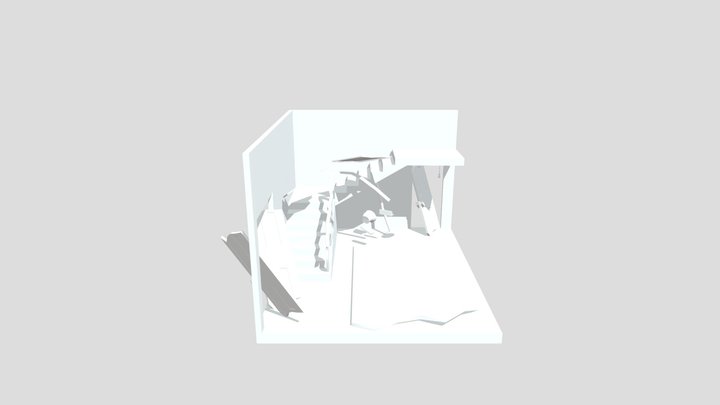 Haunted House Hallway 3D Model