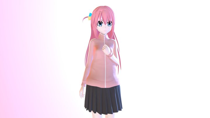 Hitori Gotou 3D fan art from Bocchi the Rock! 3D Model