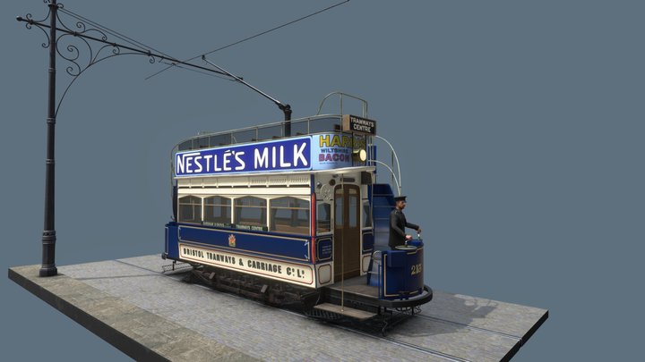 Bristol Electric Tram - Nestle version 3D Model