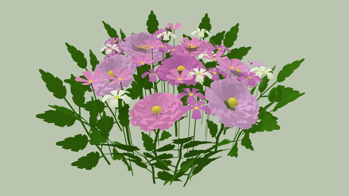 Wildflower bouquet 3D Model