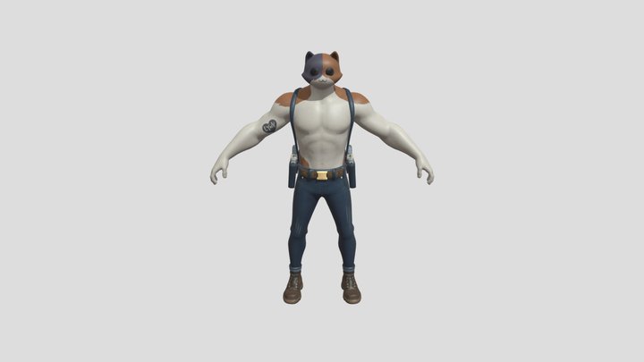 CID_693_ Athena_ Commando_M_ Buff Cat 3D Model