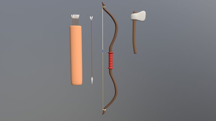 Survival Weapons Pack 1 3D Model