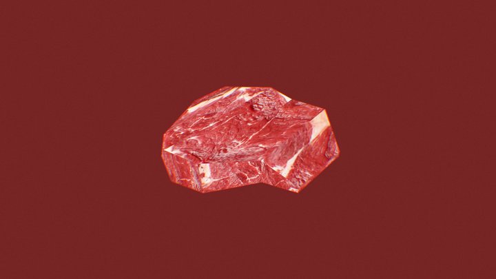 Low-poly Raw Meat