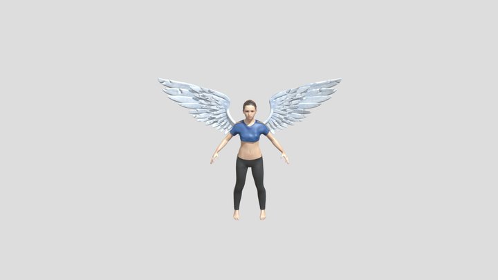 Emma Age 12 Wings 1 3D Model