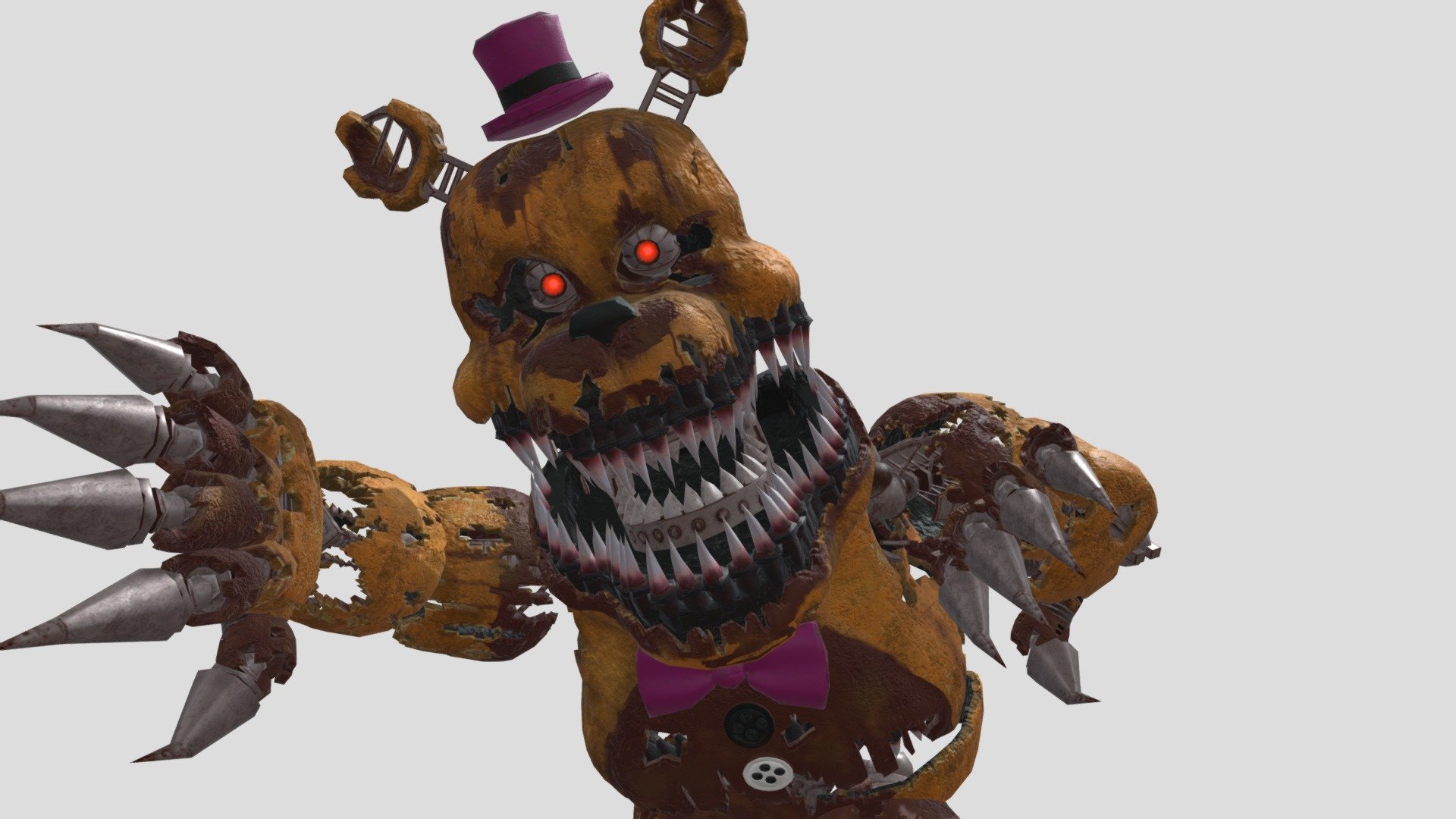 Nightmare Fredbear, fnaf, fnaf4, nightmare animatronics, HD