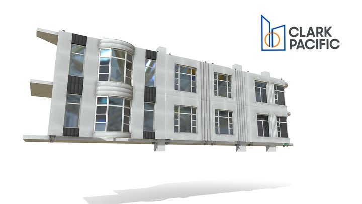 Wilshire Gayley Clark Pacific Elevation 3D Model