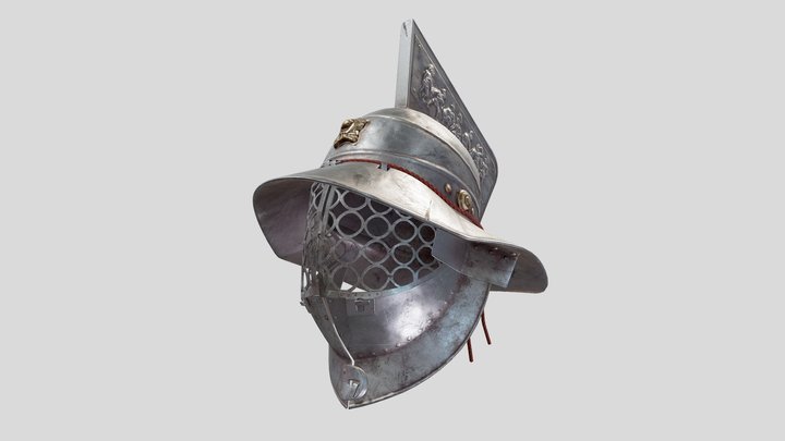 Murmillo Gladiator Helmet 3D Model
