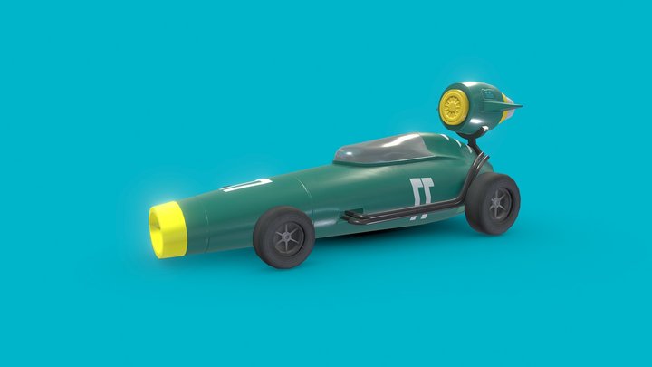 E-77 Racing Car 3D Model