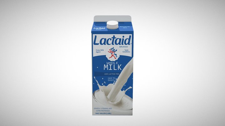 Milk Carton 3D Model
