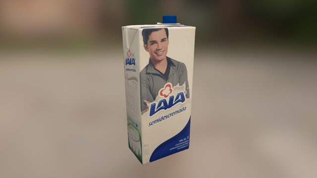 LALA Milk Carton (v01) 3D Model