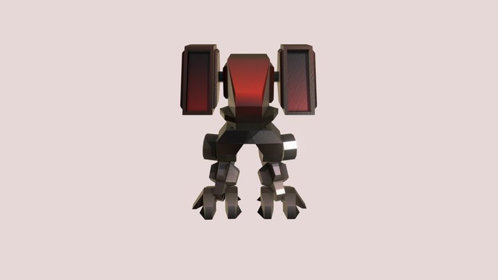 Lowpoly Robot 3D Model