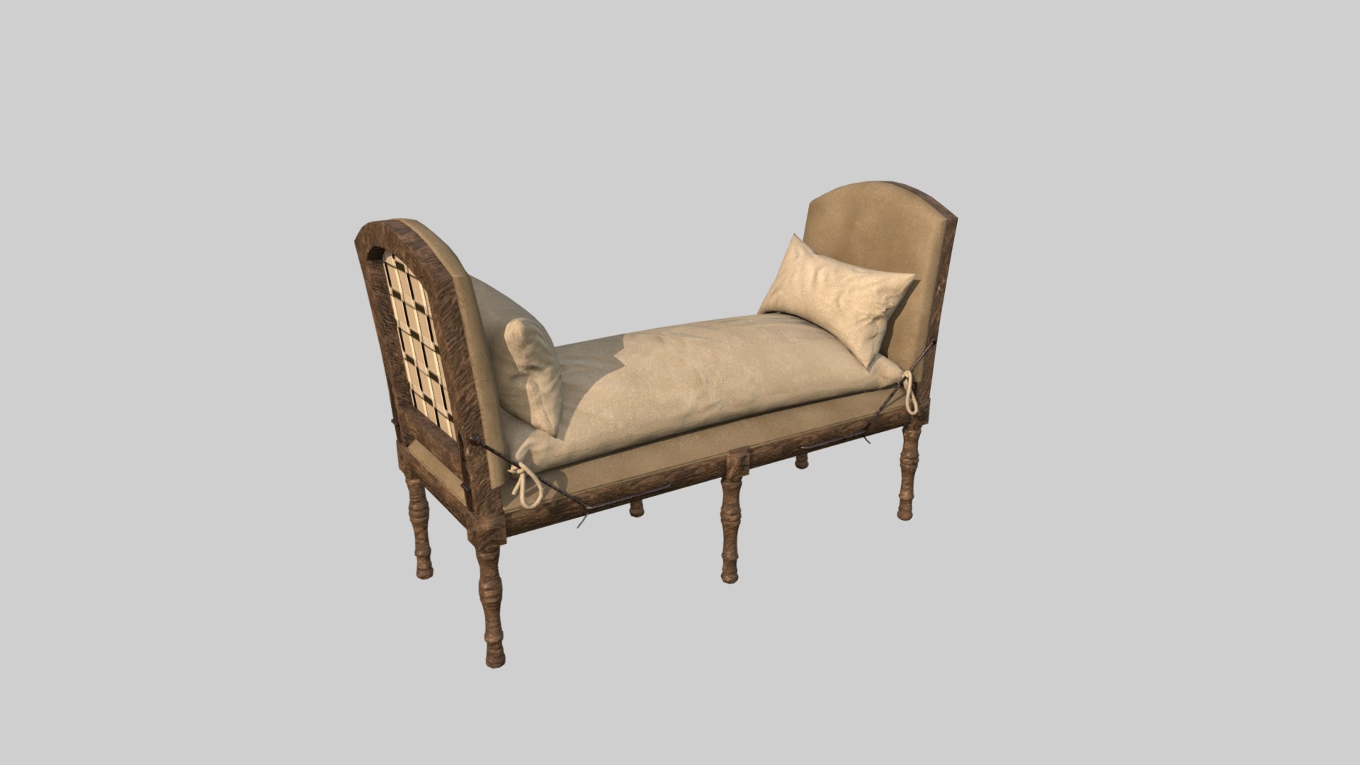 3D model Sofa Canape Amboise - This is a 3D model of the Sofa Canape Amboise. The 3D model is about a chair with a pillow.