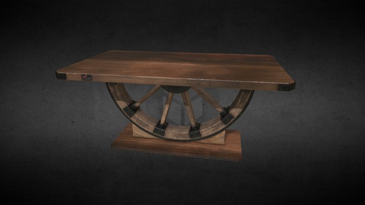 Coffee Table #3 (Industrial Style) 3D Model