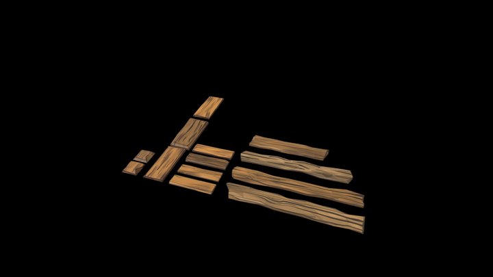 wooden plank 3D Model