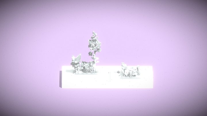 Whimsical Tree Island 3D Model