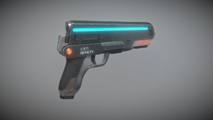 Sci-Fi Pistol 3D Model