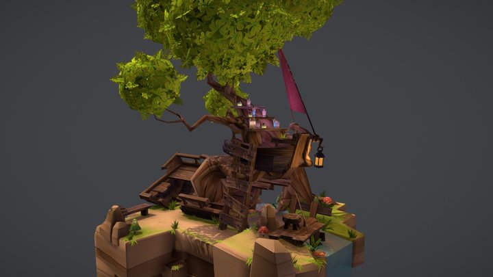 Shipwreck Diorama 3D Model