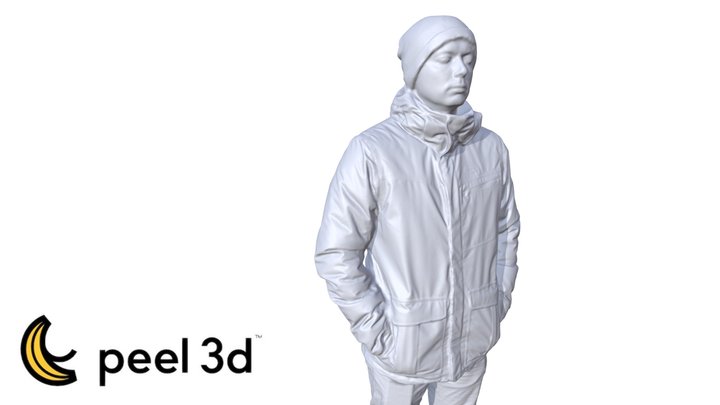 Full body scan with peel 3d - winter clothes 3D Model