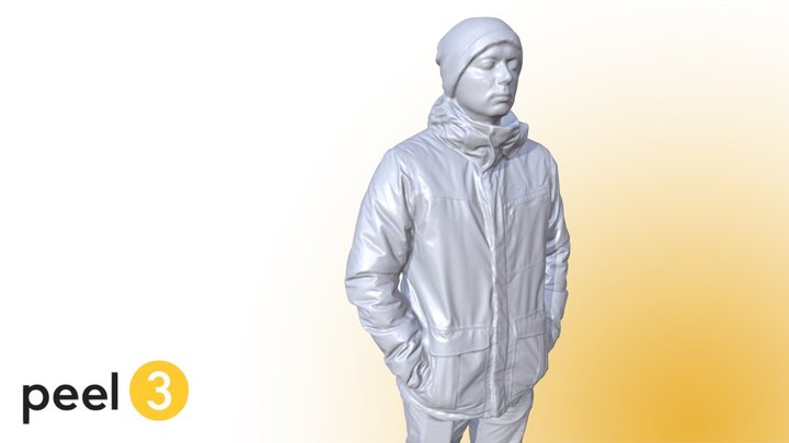 Full body scan with peel 3d - winter clothes