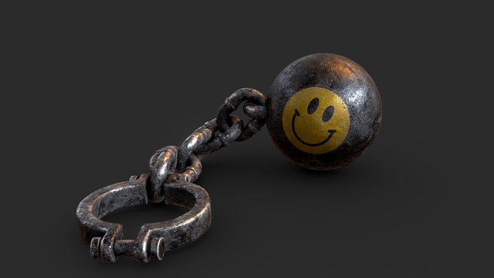 Spike wrecking ball. 3D wrecking ball with spikes and chain