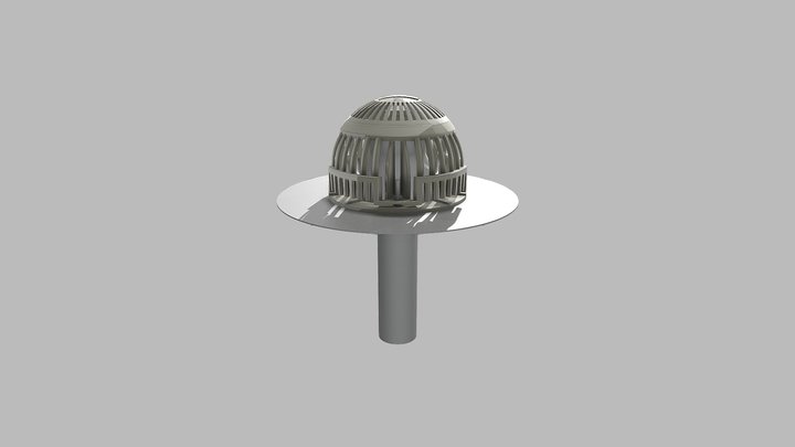 4-bolt Aluminum Drain Assembly 3D Model