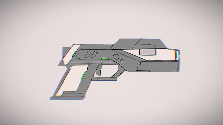 Toon gun 3D Model