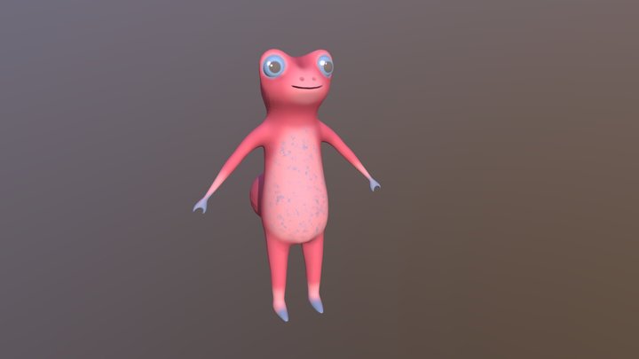 Cute Small Lizard 3D Model